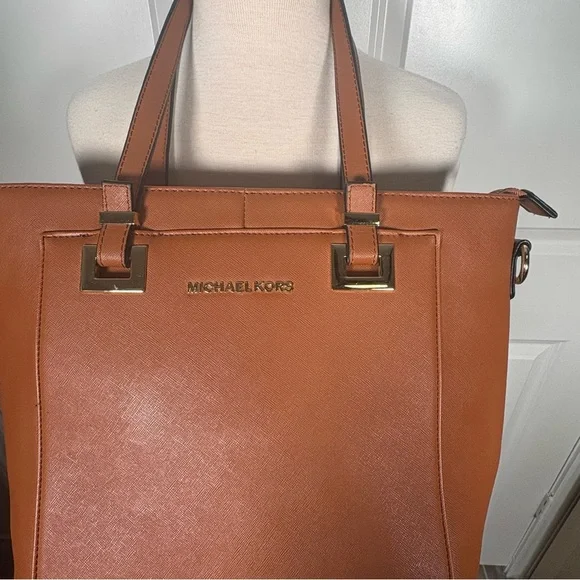 Michael Kors Brown Leather Tote - Picture 2 of 6